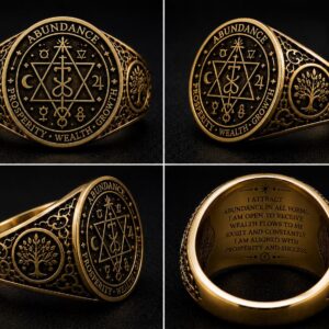 Bague sceau d’abondance en or 18 carats — Khodam Djinn — Khodam Djinn