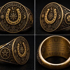 Glückshufeisen-Ring aus 18 Karat Gold — Khodam Djinn — Khodam Djinn