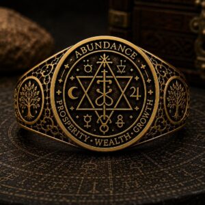 Bague sceau d’abondance en or 18 carats — Khodam Djinn — Khodam Djinn