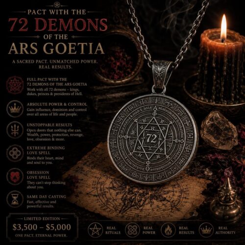 Khodam Djinn 72 Demons of Ars Goetia Pact Necklace – Ceremonial Talisman - Muska for Power, Wealth, Love & Protection Ritual قلادة عهد أرس غويتيا مع المسكا — Khodam Djinn — Khodam Djinn