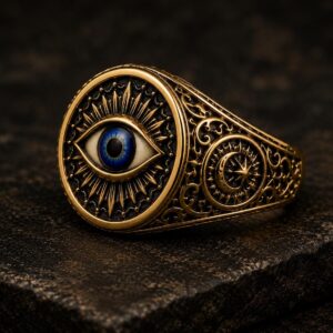 Bague mauvais œil en or 18 carats — Khodam Djinn — Khodam Djinn