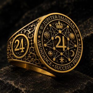 Bague talisman Jupiter en or 18 carats — Khodam Djinn — Khodam Djinn