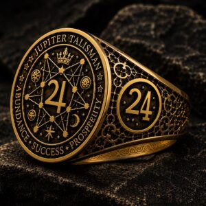 Bague talisman Jupiter en or 18 carats — Khodam Djinn — Khodam Djinn