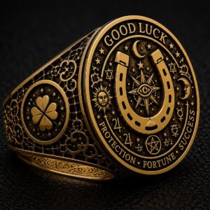 Glückshufeisen-Ring aus 18 Karat Gold — Khodam Djinn — Khodam Djinn
