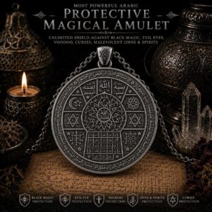 Khodam Djinn Arabic Protective Magical Amulet Necklace – Evil Eye, Black Magic & Jinn Protection Talisman