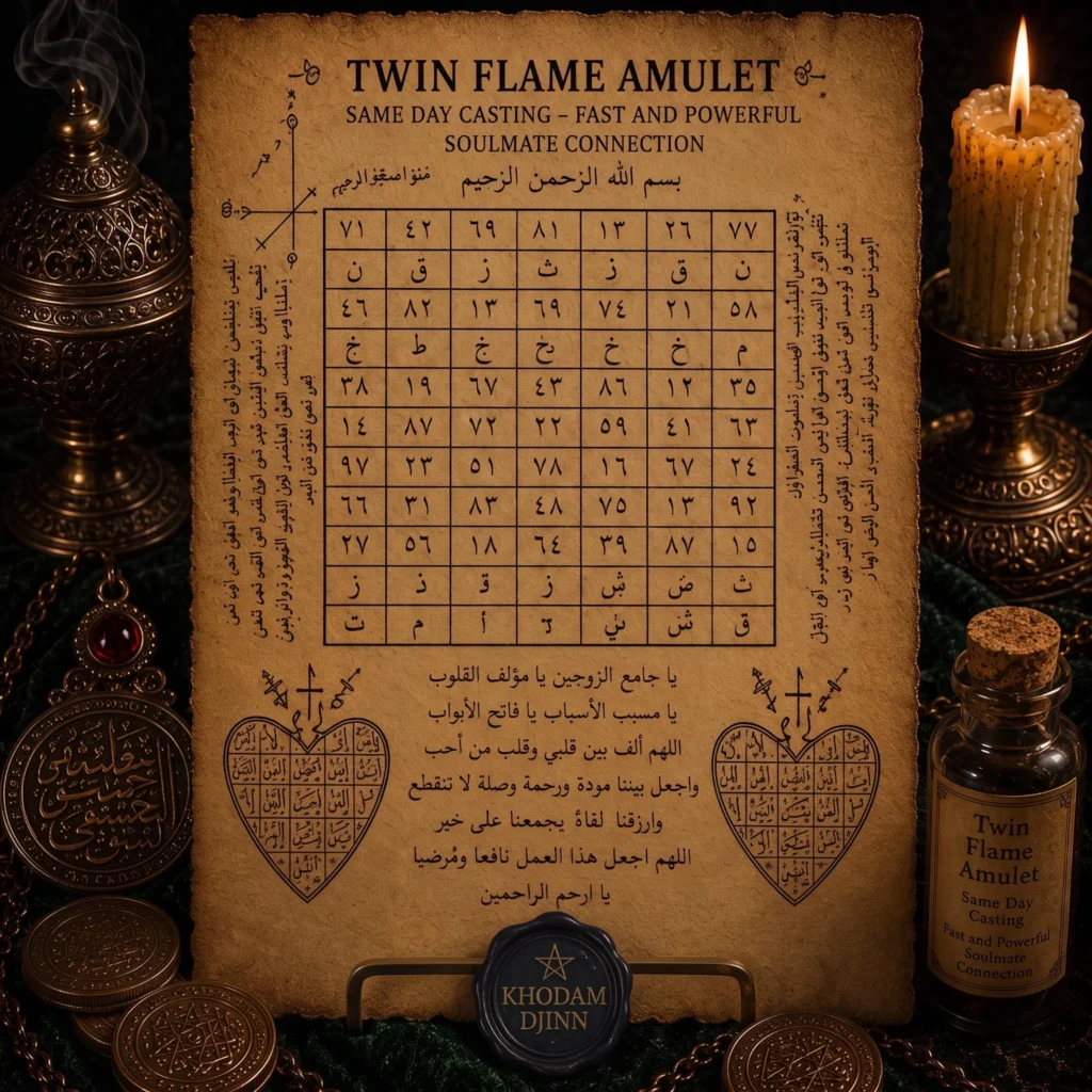 Amulette de flamme jumelle — Khodam Djinn — Khodam Djinn