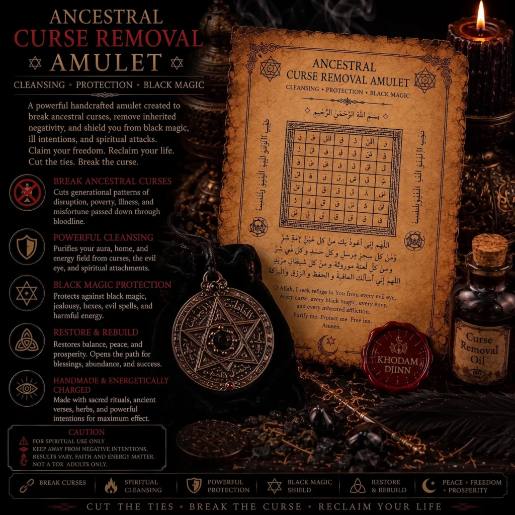 Amulette contre les malédictions ancestrales — Khodam Djinn — Khodam Djinn