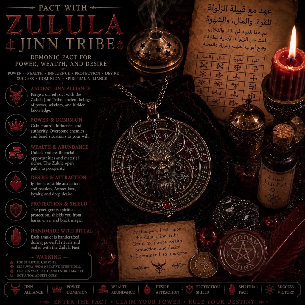 Amulette du pacte des djinns Zulula — Khodam Djinn — Khodam Djinn