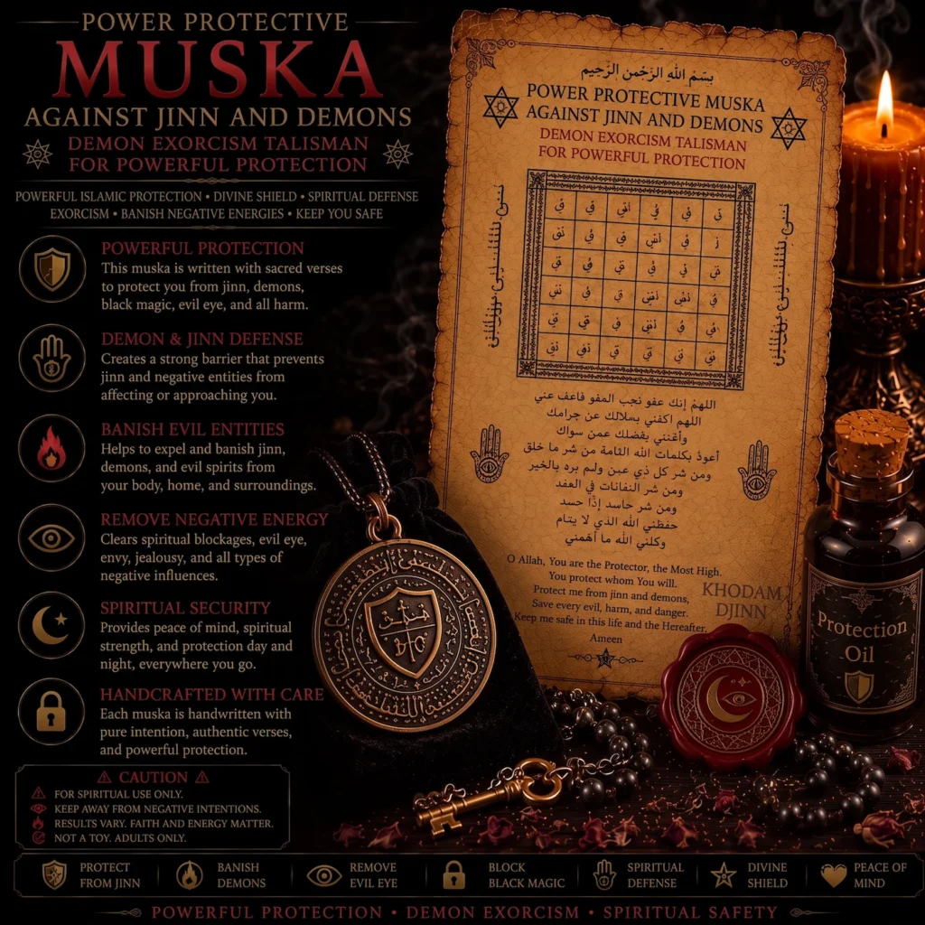 Talisman muska contre les djinns — Khodam Djinn — Khodam Djinn
