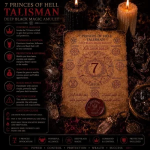 Khodam Djinn — 7 Princes of Hell Talisman: Deep Black Magic Amulet