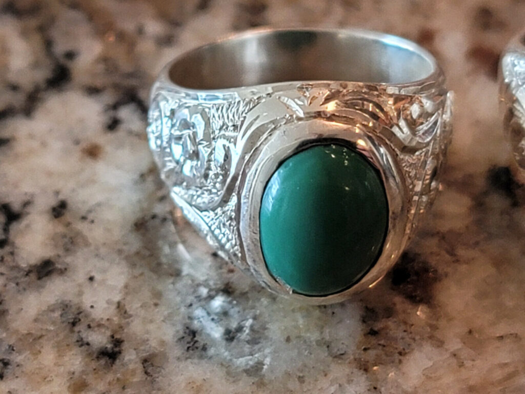 Khodam Djinn — ancient empower feroza stone for wealth and luck super rare rings handmade — image 1