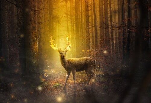 Haunted Deer Goddess Ritual Pack Forest Magic Healing Protection Life Energy — Khodam Djinn
