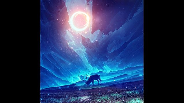 Haunted Moon Deer Ring Lunar Power Healing Guardian Protection Energy Mind — Khodam Djinn