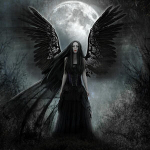 Spukender schwarzer Engel der Hölle Dark Power Essence Soul Energy Revenge — Khodam Djinn