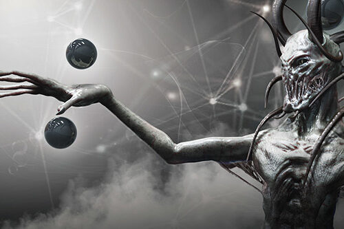 Verfolgte Bad Karma Eater White Demon Ring Schicksal vermeiden Gerechtigkeit Time Energy Power — Khodam Djinn