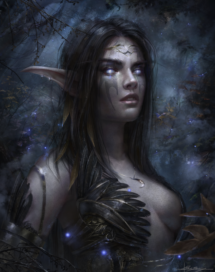 Verfolgte zehnfache natürliche Segnung Ring Spirit Magic Forest Animal Elf Einhorn — Khodam Djinn