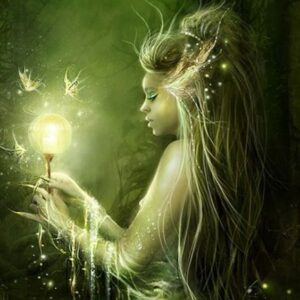 Verfolgte zehnfache natürliche Segnung Ring Spirit Magic Forest Animal Elf Einhorn — Khodam Djinn