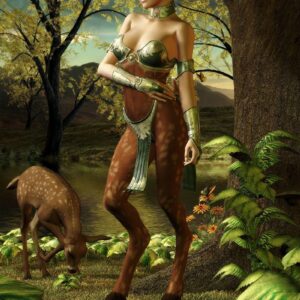 Verfolgte zehnfache natürliche Segnung Ring Spirit Magic Forest Animal Elf Einhorn — Khodam Djinn